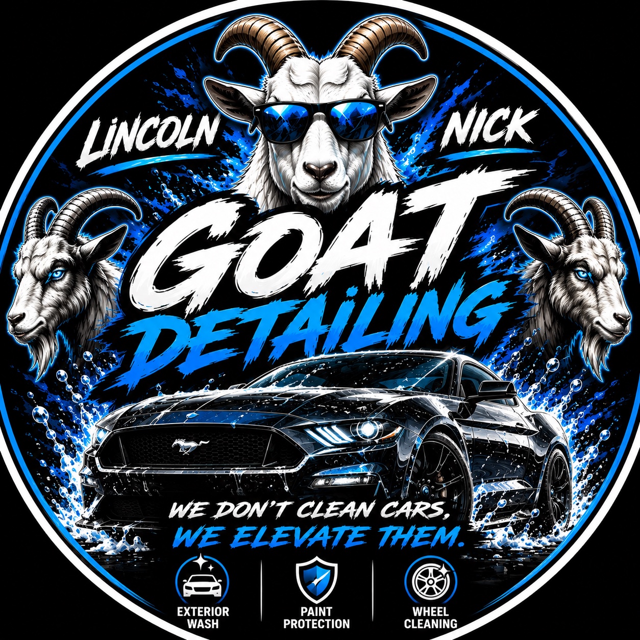 Original GOAT Detailing artwork created by the young crew